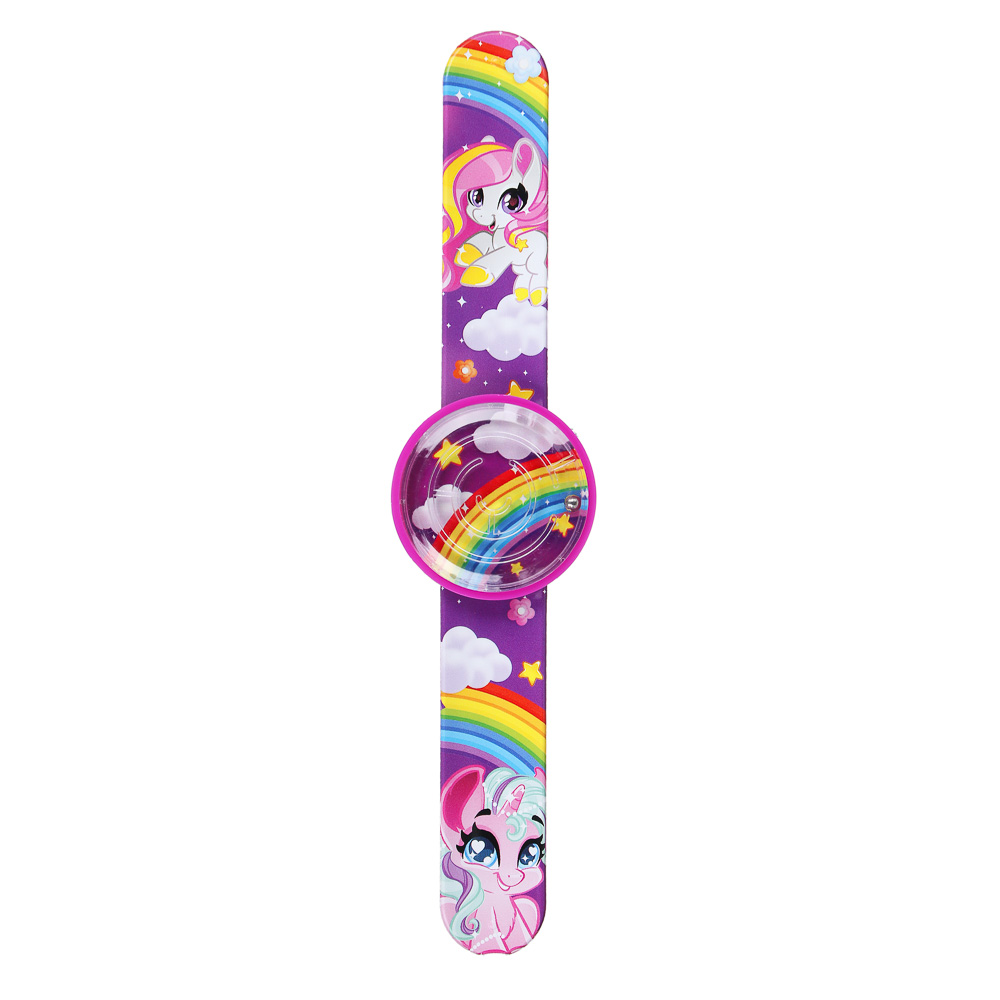 ИГРОЛЕНД Браслет головоломка с шариком, 21х4,8х1см, силикон, полипропилен, железо, 4 дизайна, арт.№ 295-194