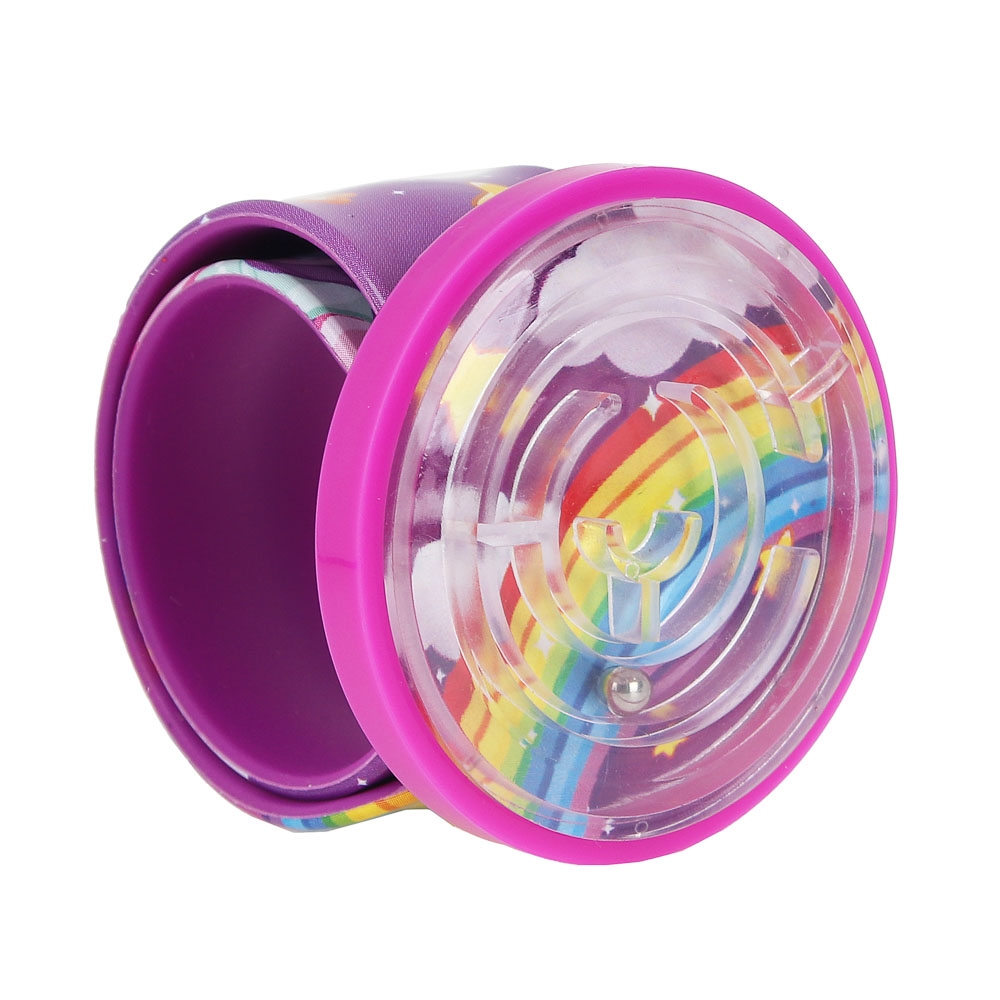 ИГРОЛЕНД Браслет головоломка с шариком, 21х4,8х1см, силикон, полипропилен, железо, 4 дизайна, арт.№ 295-194