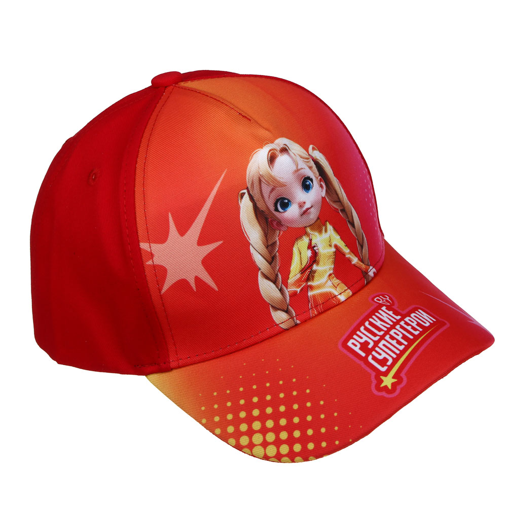 BY Русские Супергерои Кепка детская р.54, 50% хлопок, 50% полиэстер, цвет красный, дизайн Заря, арт.№ 314-380