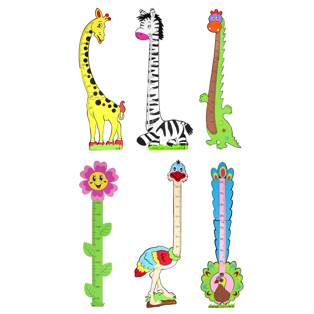 Наклейка-ростомер детская, ПЭВА, 160 см, 6 дизайнов, арт.12-11, арт.№ 503-420