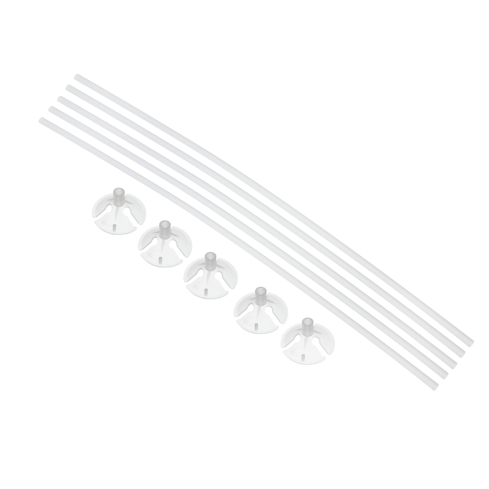 Набор трубочек с зажимом для шарика, 5шт. пластик, 0,5х3,8х41см, арт.№ 518-006