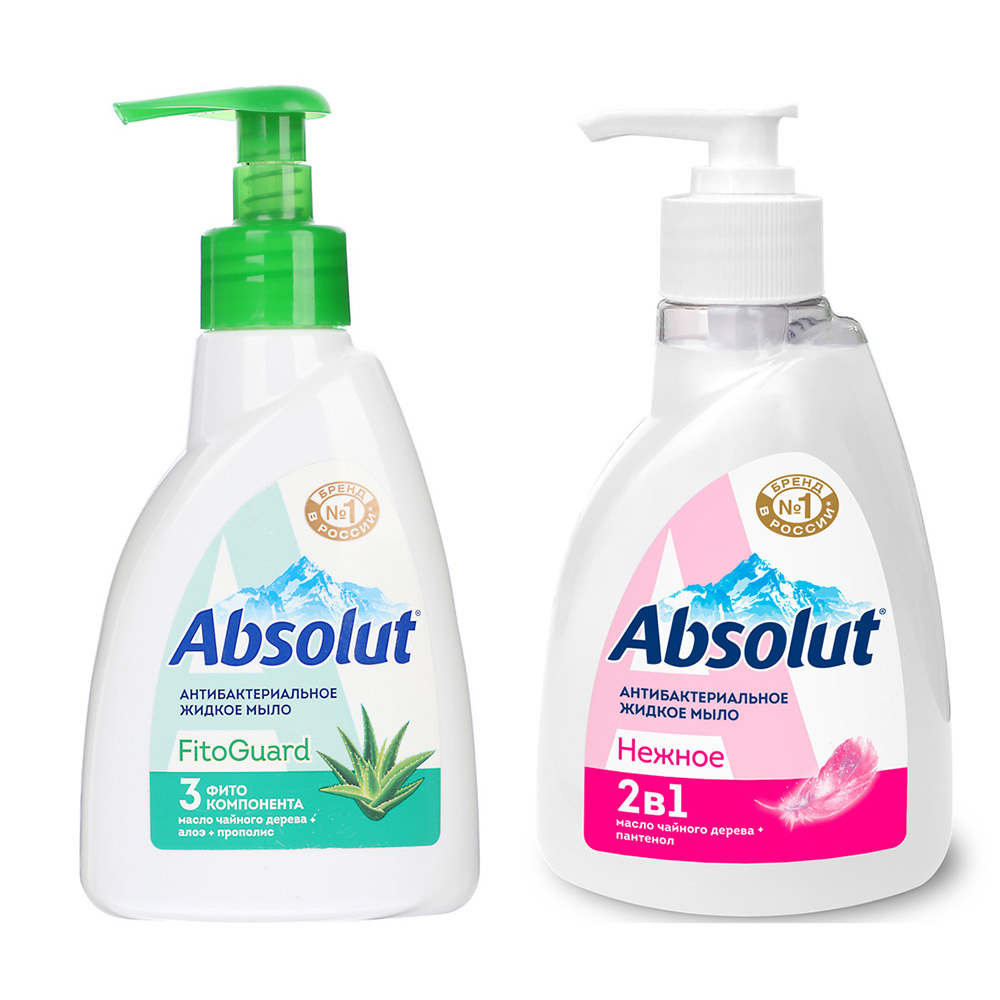 Мыло жидкое ABSOLUT антибактериальное FitoGuard алоэ, п/б, 250, арт.№ 952-127