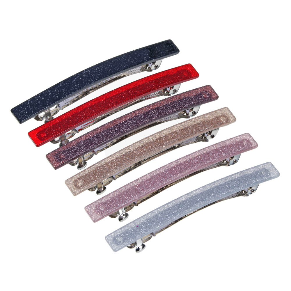 BERIOTTI Заколка для волос, металл, пластик, 8см, 6 дизайнов, 3787-7, арт.№ 321-205