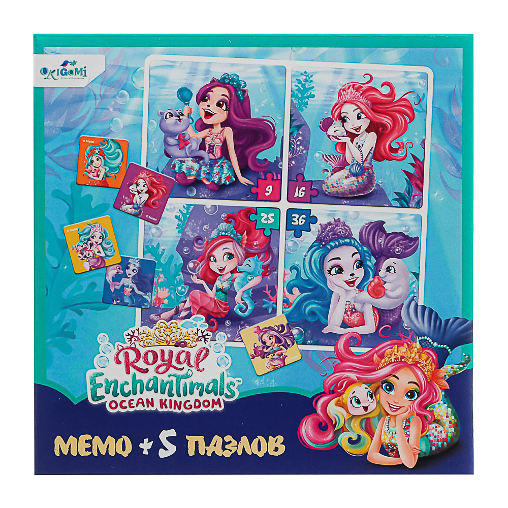Энчантималс Игровой набор Мемо+5 пазлов, 18x5x18 см, арт.№ 285-253