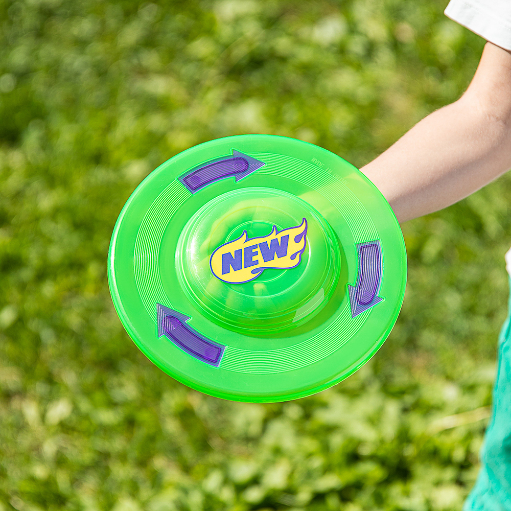 Тарелка летающая "Фрисби", тм BY SPORT, 20см, 3LED диода, питание 3xLR1130, пластик, арт.№ 134-147