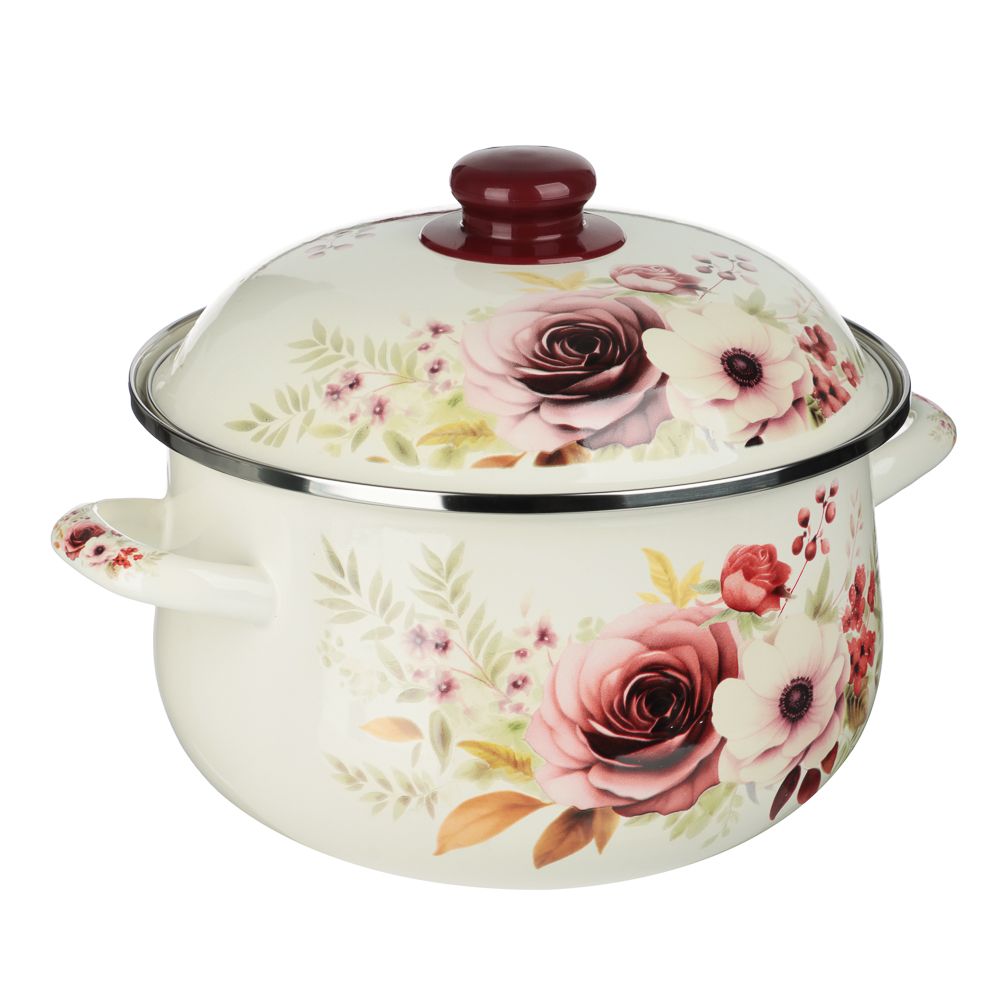 Кастрюля эмалированная VETTA Лаура, 22см, 3,6л, индукция, арт.№ 894-558