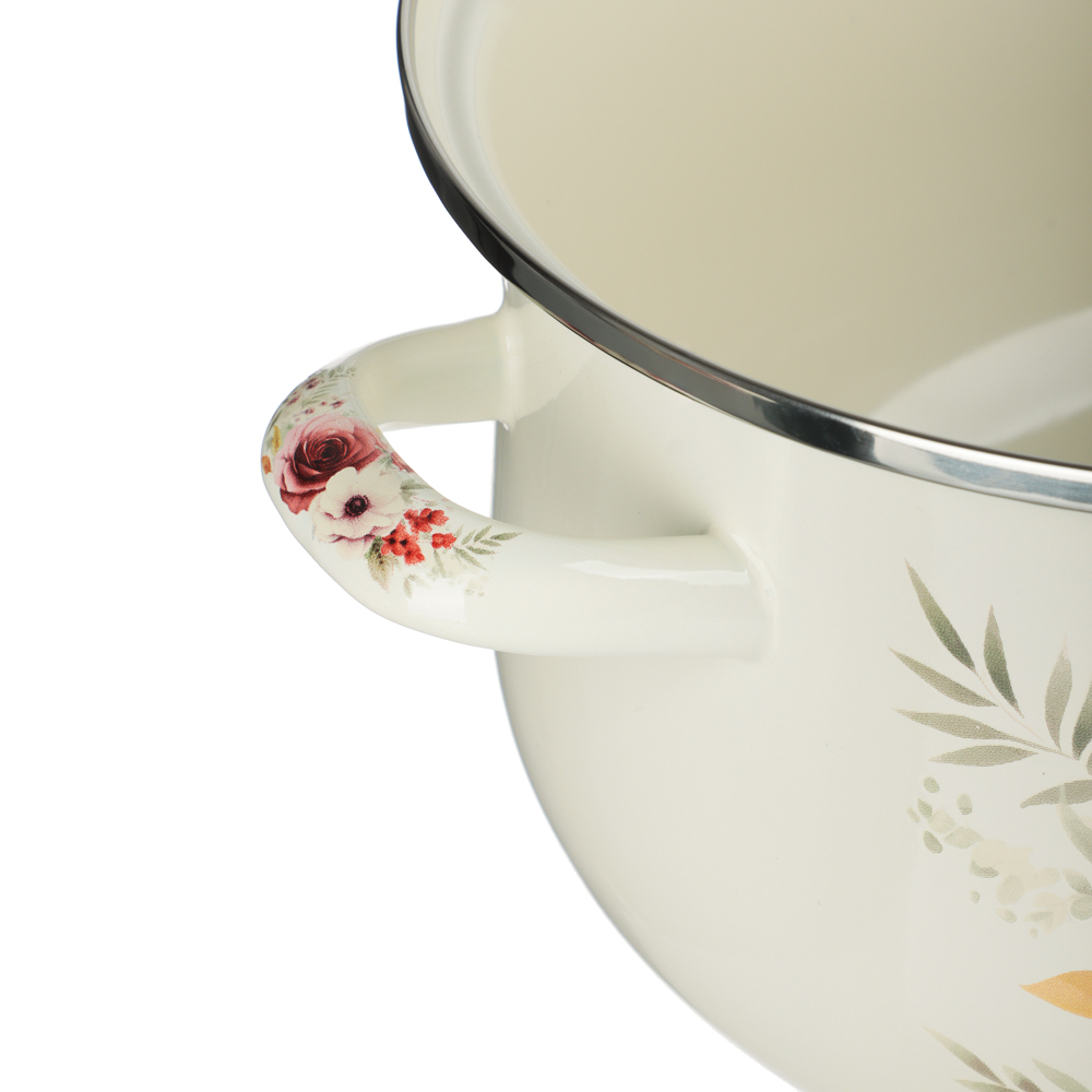 Кастрюля эмалированная VETTA Лаура, 24см, 5л, индукция, арт.№ 894-559