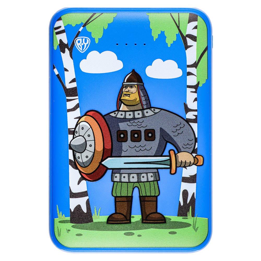 BY Аккумулятор мобильный, 5000мАч, 2xUSB, 2А, Герои, Добрыня, арт.№ 031-038
