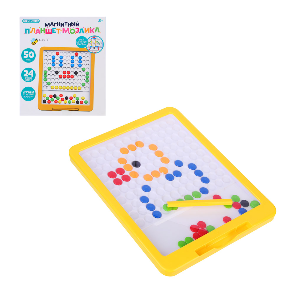 ИГРОЛЕНД Магнитный планшет-мозаика, ABS, 20,5х24х2,2см, арт.№ 262-525
