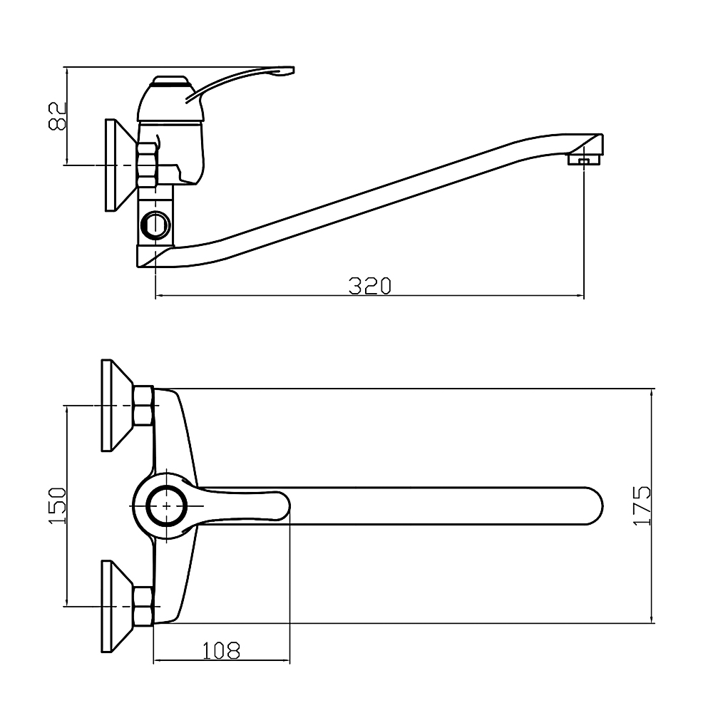 СоюзКран Смеситель для ванны с душем, плоский излив 35см, кер. картридж 40мм, хром, цинк, SK09-I130, арт.№ 567-029