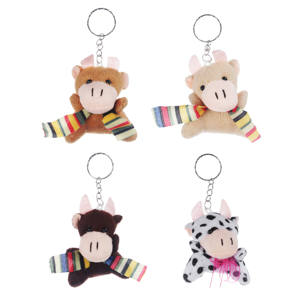 СНОУ БУМ Брелок мягкий, полиэстер, 7х6см, 4 вида, арт.2021-12, арт.№ 394-172