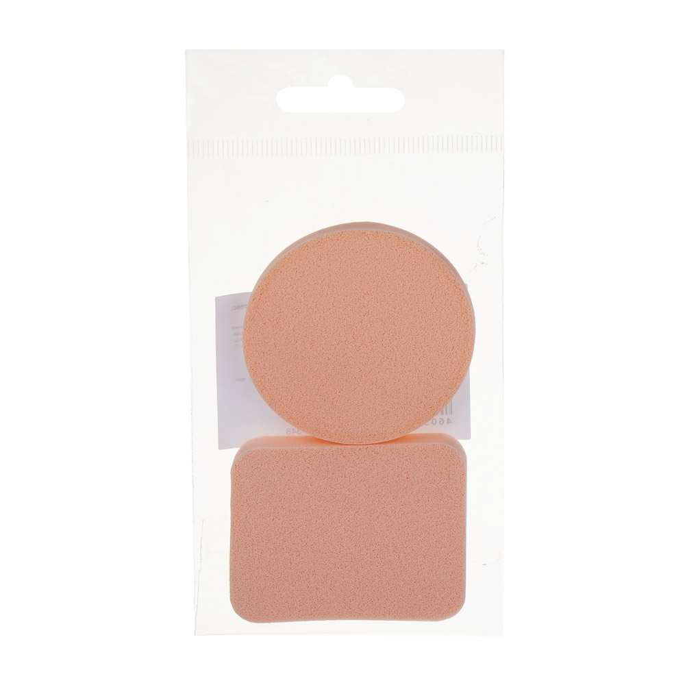 Набор спонжей для макияжа 2шт тм ЮНИLOOK , латекс, d5,5см/4,3х5,3см, арт.№ 305-348