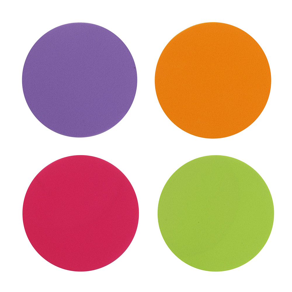 Набор спонжей для макияжа 4 шт тм ЮНИLOOK , латекс, d5,5см, 4 цвета, арт.№ 357-111