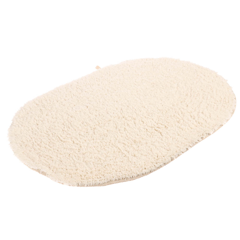 Коврик для ванной 40х60см овал TERNI кремовый, хлопок, SWM-6010-CRM-B, арт.№ 462-817