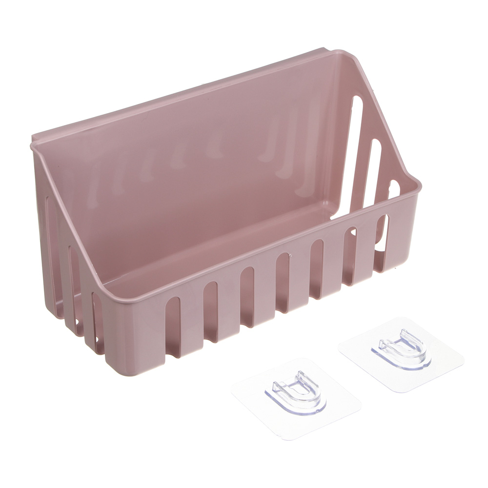 VETTA Classic Полка настенная прямоугольная, пластик, 28x11x7 см, пудровый [478-292], арт.№ 478-292