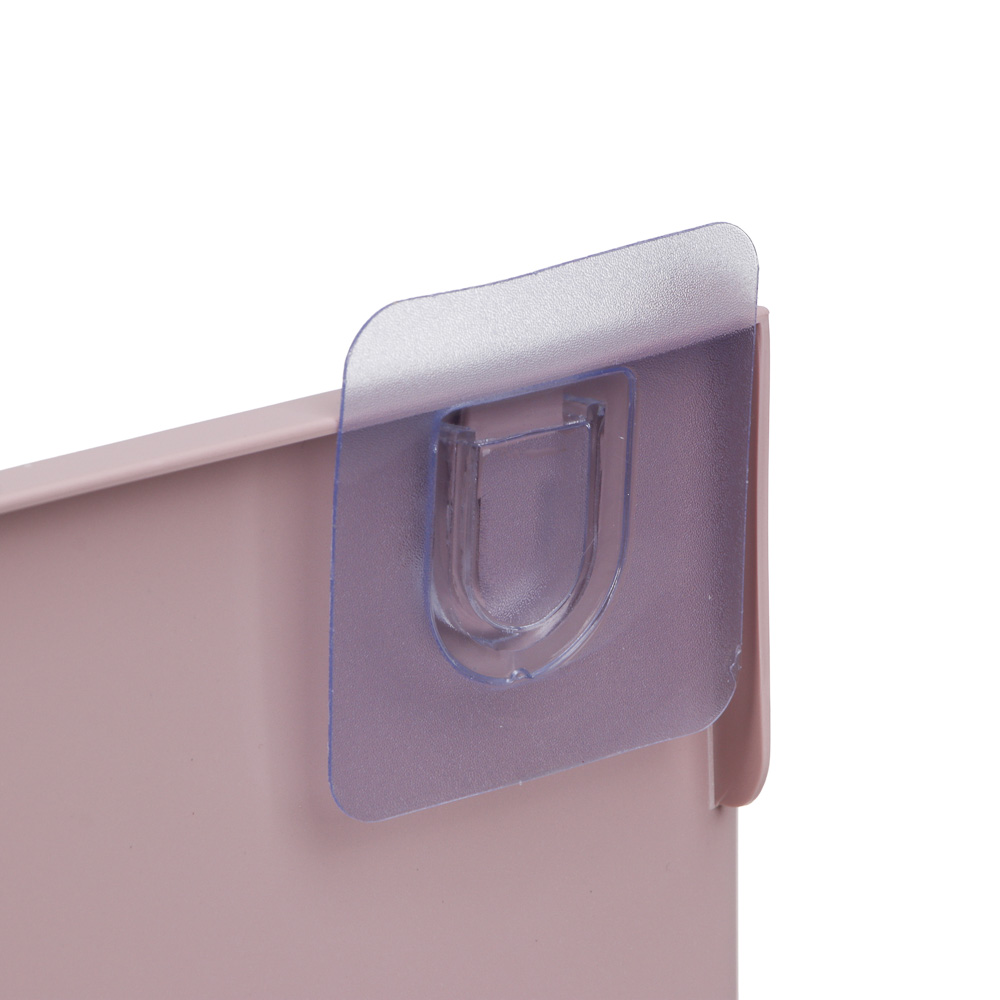 VETTA Classic Полка настенная прямоугольная, пластик, 28x11x7 см, пудровый [478-292], арт.№ 478-292