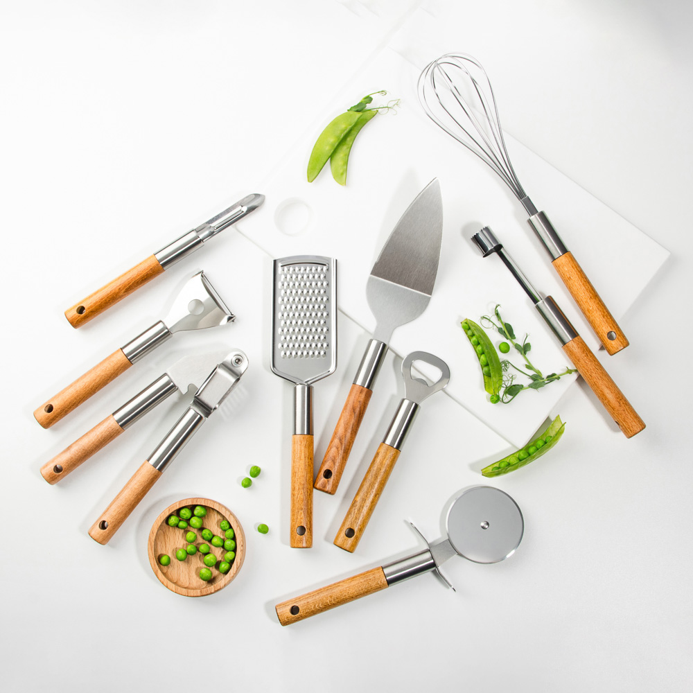 SATOSHI ЭКО Терка мелкая на ручке, 24.5х5.8см, нерж.сталь, бук, арт.№ 882-392