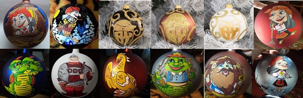 СНОУ БУМ Шар ручной работы "Вселенная BY", 100 мм, стекло, арт.№ 368-075