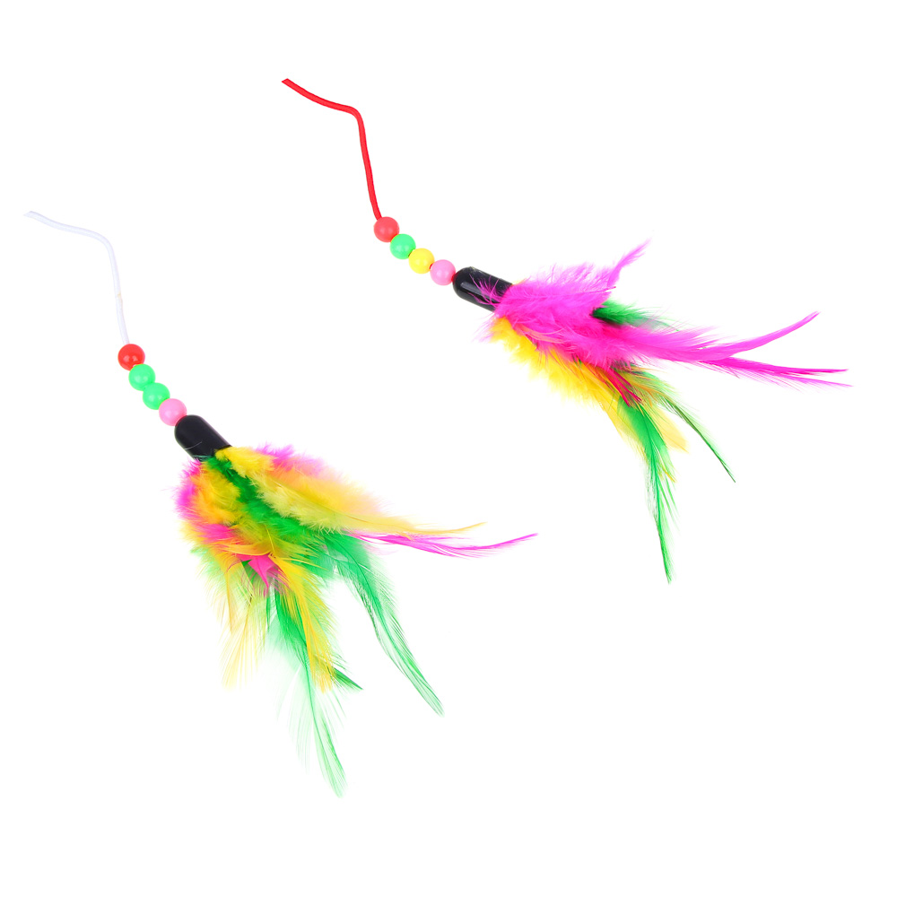 VETTA Игрушка дразнилка для домашних животных, пластмасса, перья, ПЭ, 49,5 см, арт.№ 273-284