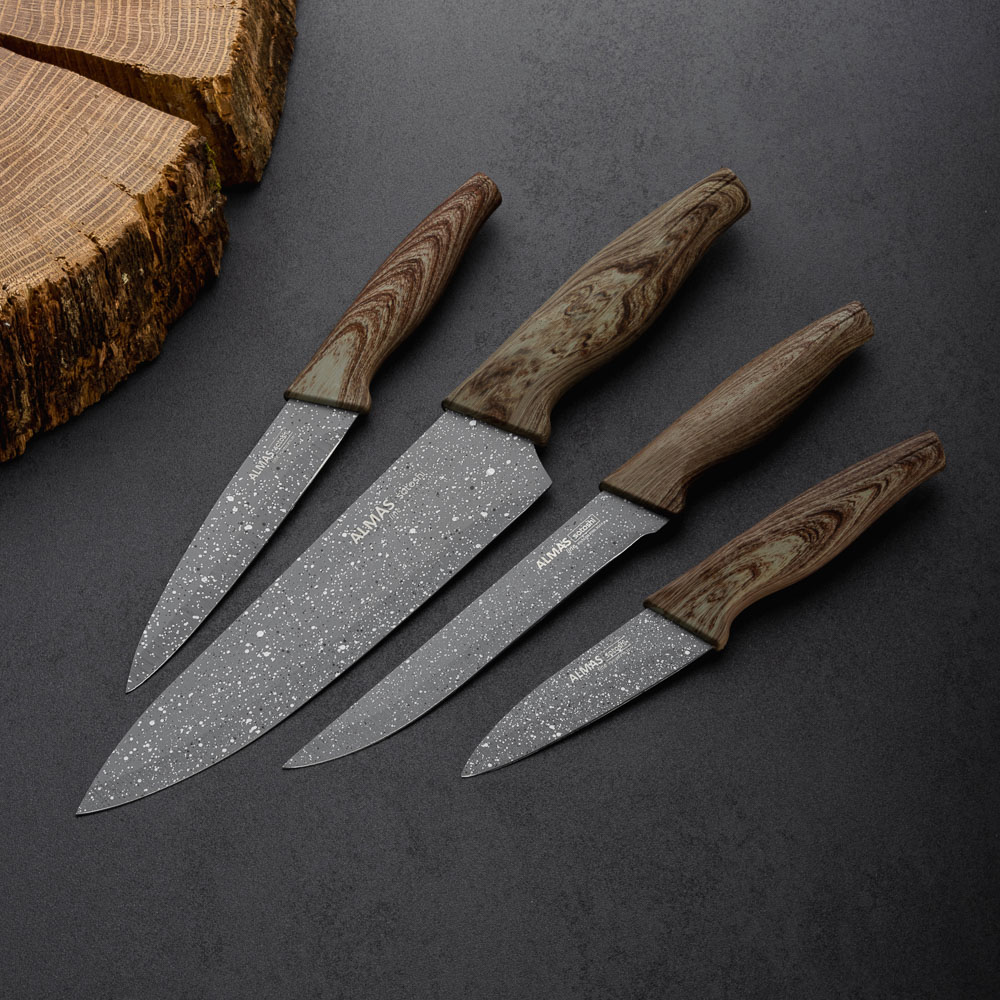 SATOSHI Алмаз Нож кухонный шеф 20см, нерж.сталь с антиналипающим покрытием, арт.№ 803-083