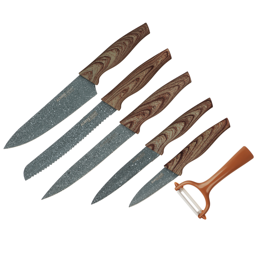 SATOSHI Алмаз Набор ножей кухонных 6пр, в магнитной коробке, арт.№ 803-087