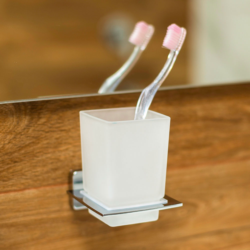 SonWelle Стакан для зубных щеток подвесной с креплением квадро, арт.№ 555-020