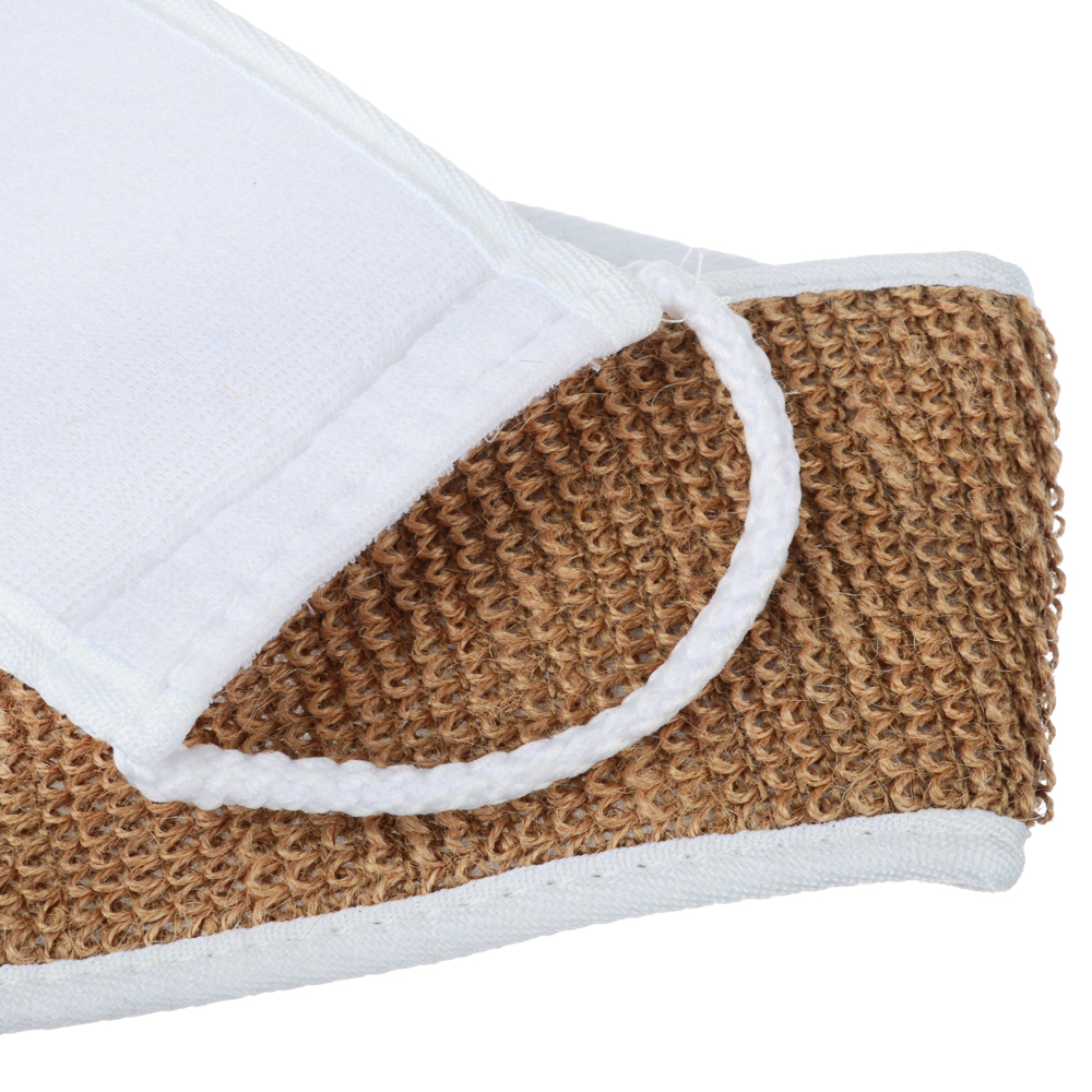 Мочалка банная, сизаль, хлопок, 10х67см, 1 цвет, арт.№ 361-082