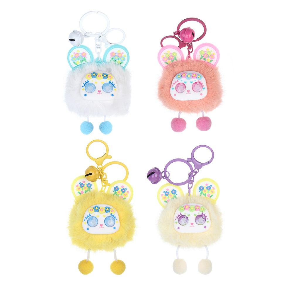 ИГРОЛЕНД Брелок-подвес пушистый "Чудинка", 10х8 см, полиэстер, металл, микс, арт.№ 264-502