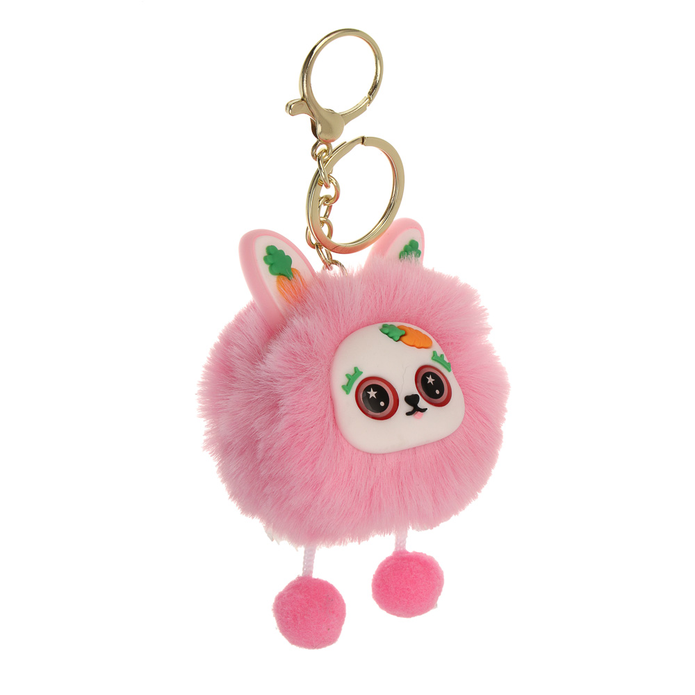 ИГРОЛЕНД Брелок-подвес пушистый "Пушинка", 10х8 см, полиэстер, металл, микс, арт.№ 264-503