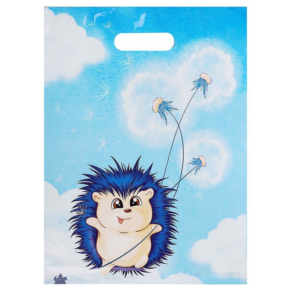 Пакет Летний Зайка/Ёжик-пакет вырубной, L 40х31см, 60 мкм, ламинат, арт.№ 568-238