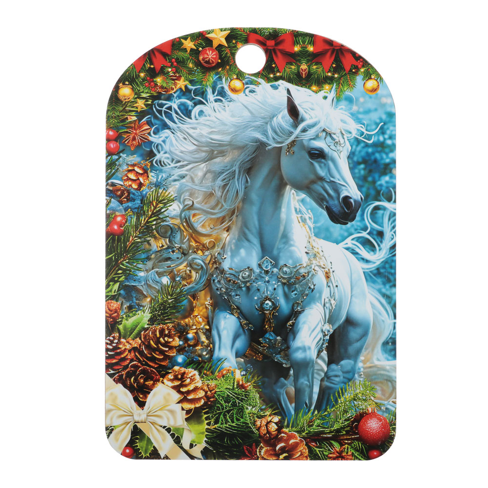 Доска разделочная "Новый год", 27x18x0,5 см, фанера, 5 дизайнов, арт.№ 851-208