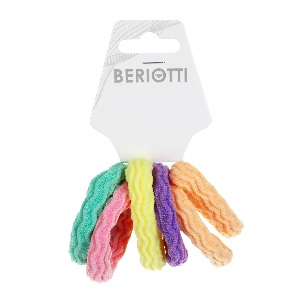 BERIOTTI Набор резинок для волос 6шт, нейлон, 4.5см, 6 дизайнов, арт.№ 322-236