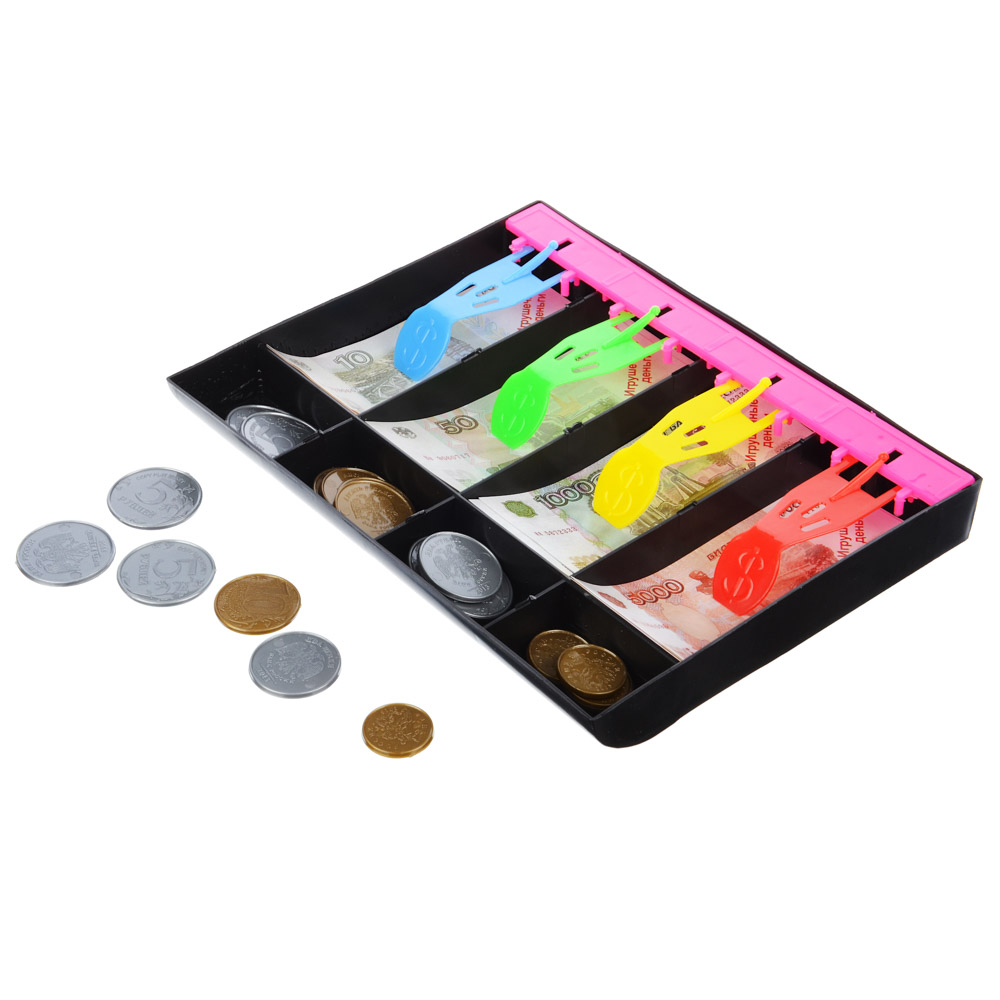 ИГРОЛЕНД Игровой набор "Играем в магазин" русские деньги, АБС, 17,2х28,5х2 см, арт.№ 294-126