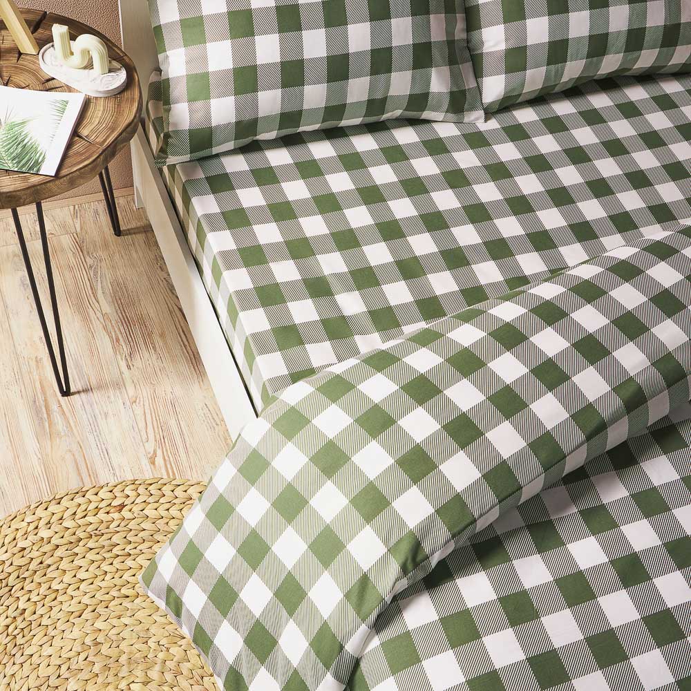 PROVANCE Эвкалипт Комплект постельного белья 1,5 (4 предмета), бязь, 100% хлопок, зеленый, арт.№ 421-004