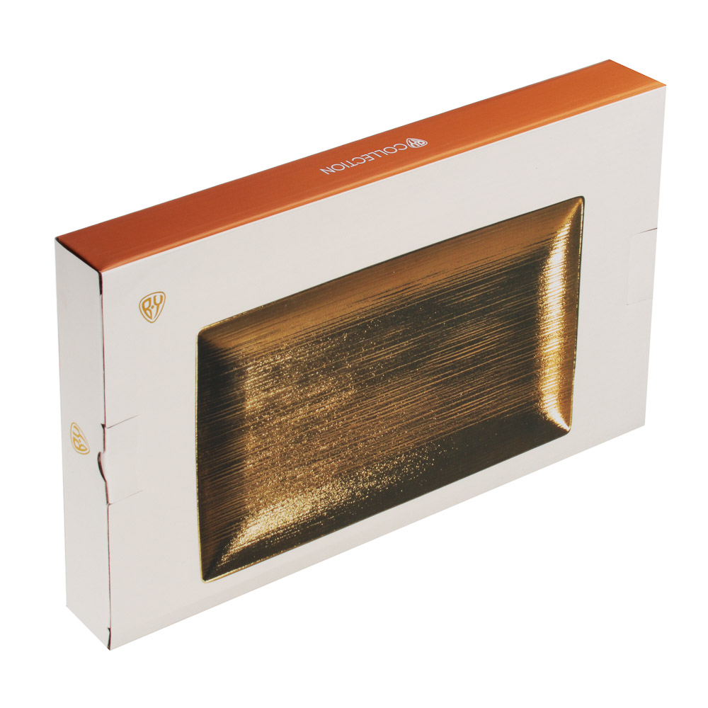 BY Голд фэнтези Блюдо прямоугольное, 33,5х19х3см, фарфор, арт.№ 821-061