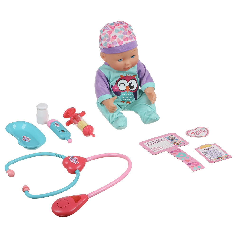 ИГРОЛЕНД Пупс 30 см с акс., PVC, PP, ABS, полиэстер, 30х10,5х32 см, арт.№ 436-168