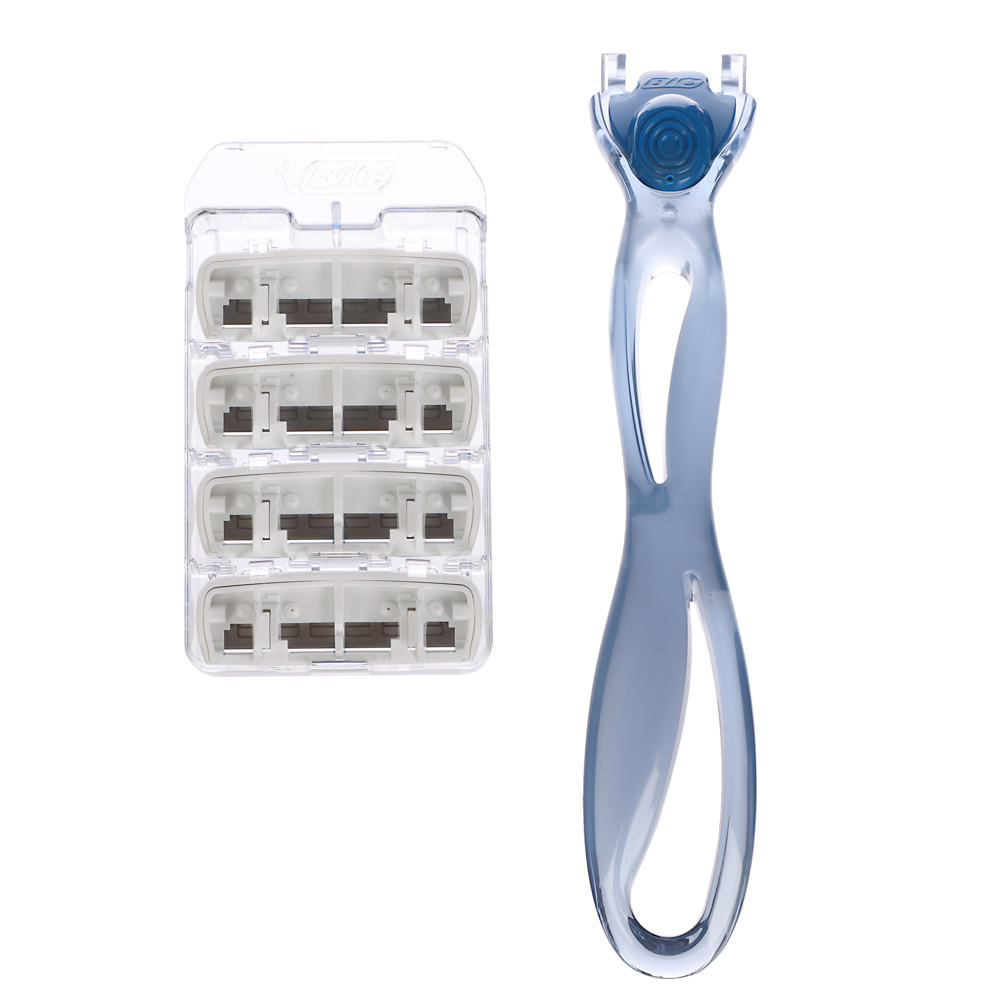 Станок для бритья женский, BIC SOLEIL CLICK + 4 сменных кассеты, пластик, арт.№ 946-020