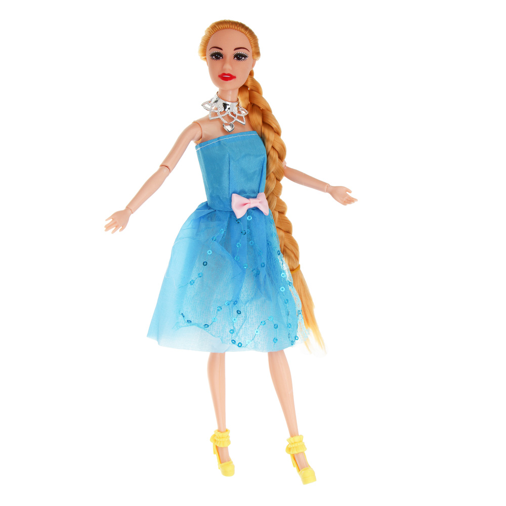 Кукла в коротком платье шарнирная, 29 см, PP, PVC, полиэстер, тм ИГРОЛЕНД, арт.№ 267-921