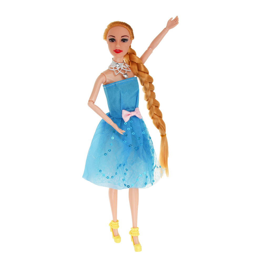 Кукла в коротком платье шарнирная, 29 см, PP, PVC, полиэстер, тм ИГРОЛЕНД, арт.№ 267-921