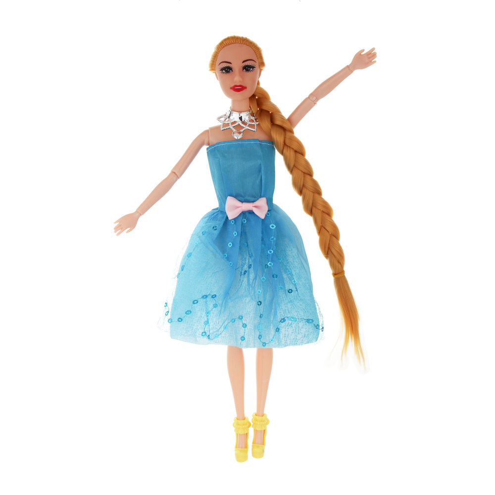 Кукла в коротком платье шарнирная, 29 см, PP, PVC, полиэстер, тм ИГРОЛЕНД, арт.№ 267-921