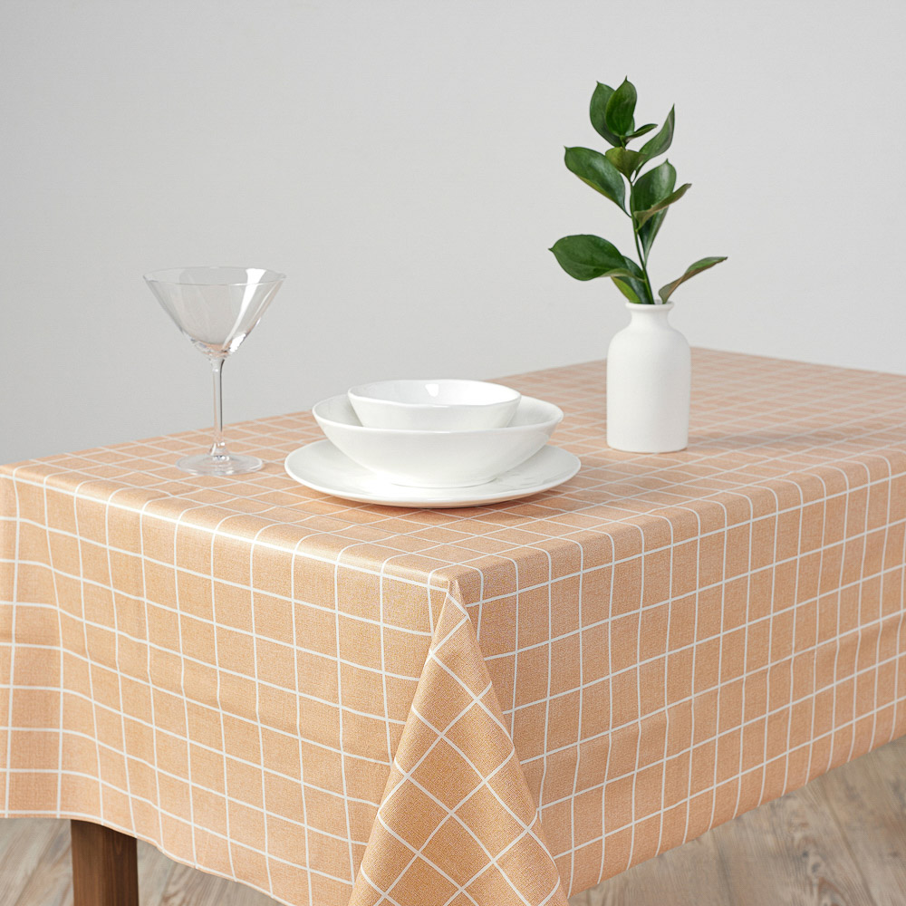 PROVANCE Карамель Скатерть ПВХ 110х140см на текстильной основе, арт.№ 479-302