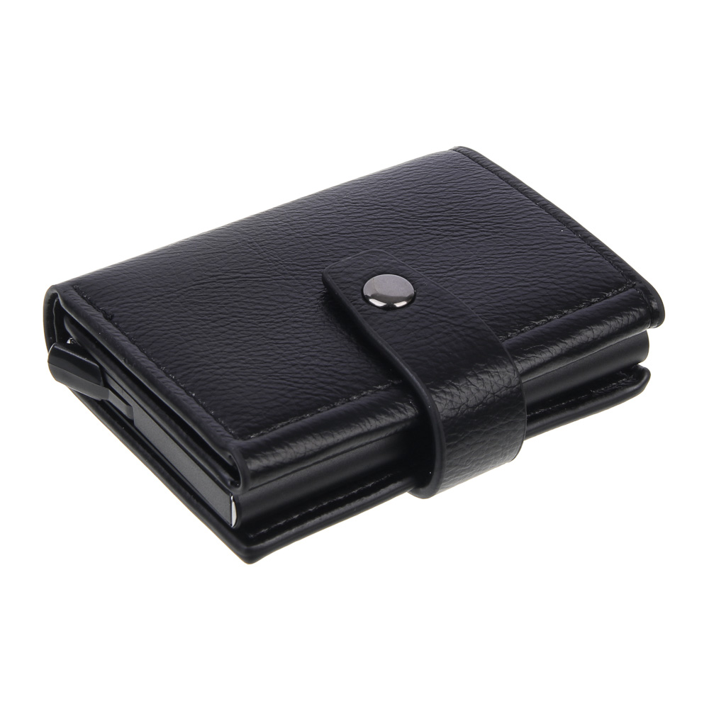 ЮL Даркус Набор портмоне с жестким картхолдером и обложка для паспорта, полиуретан, черный, КЖ24-46, арт.№ 303-056