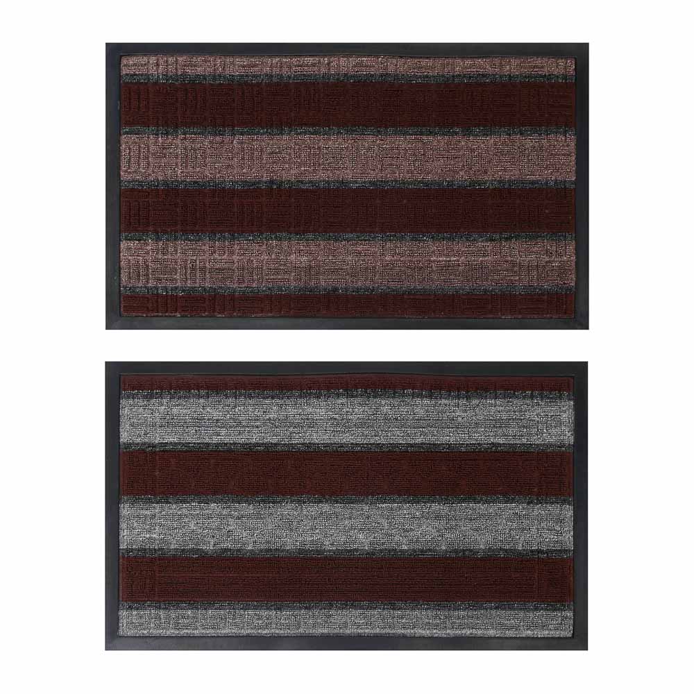 Коврик придверный тм VETTA Folk, ворсовый с резиновой каймой, 45x75см, 3 дизайна, арт.№ 466-295