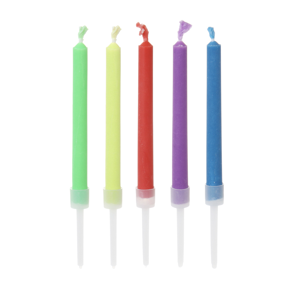 Набор свечей для торта с цветным пламенем тм Fntastic, 5 шт, парафин, арт.№ 506-247