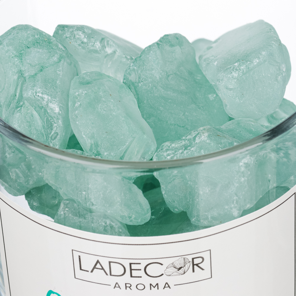 LADECOR Набор аромакристаллы в стакане 9х10см и аромамасло 10мл, лаванда, шампанское,океан, янтарь, арт.№ 425-186
