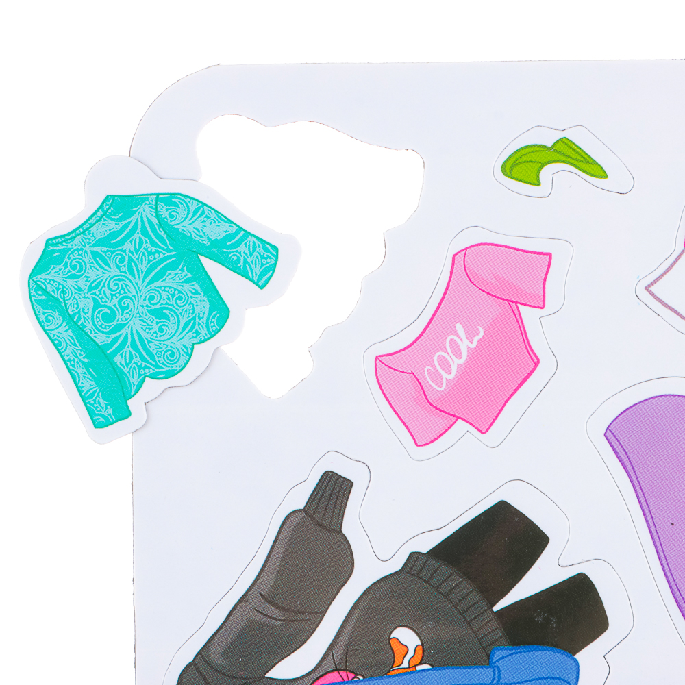 ХОББИХИТ Кукла магнитная с нарядами, винил, бумага, 16х26x3см, 6 дизайнов, арт.№ 281-182