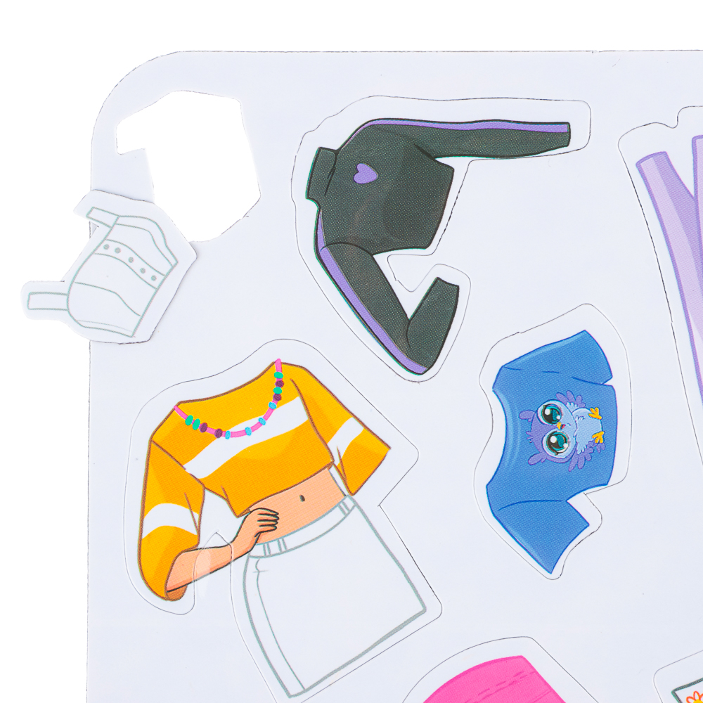 ХОББИХИТ Кукла магнитная с нарядами, винил, бумага, 16х26x3см, 6 дизайнов, арт.№ 281-182