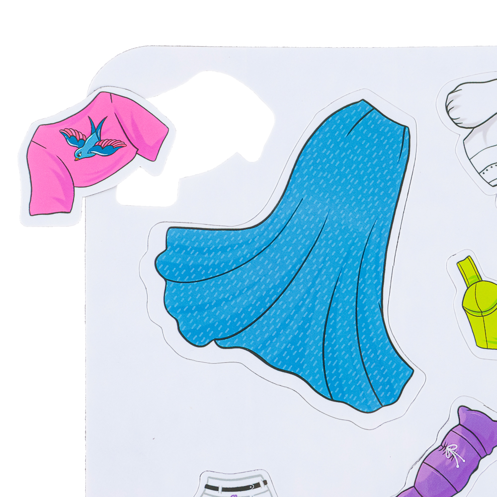 ХОББИХИТ Кукла магнитная с нарядами, винил, бумага, 16х26x3см, 6 дизайнов, арт.№ 281-182