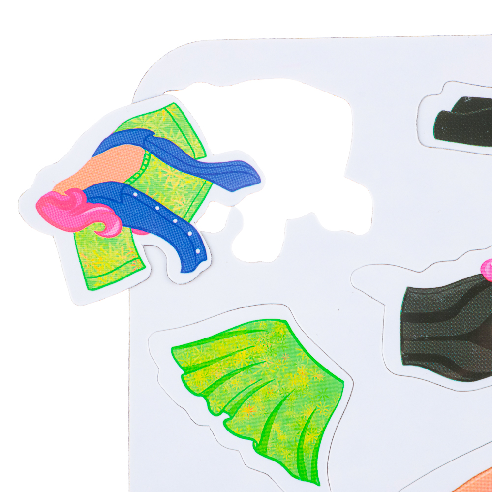 ХОББИХИТ Кукла магнитная с нарядами, винил, бумага, 16х26x3см, 6 дизайнов, арт.№ 281-182