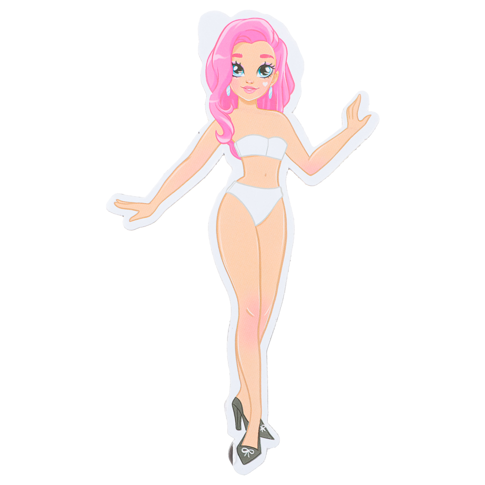 ХОББИХИТ Кукла магнитная с нарядами, винил, бумага, 16х26x3см, 6 дизайнов, арт.№ 281-182